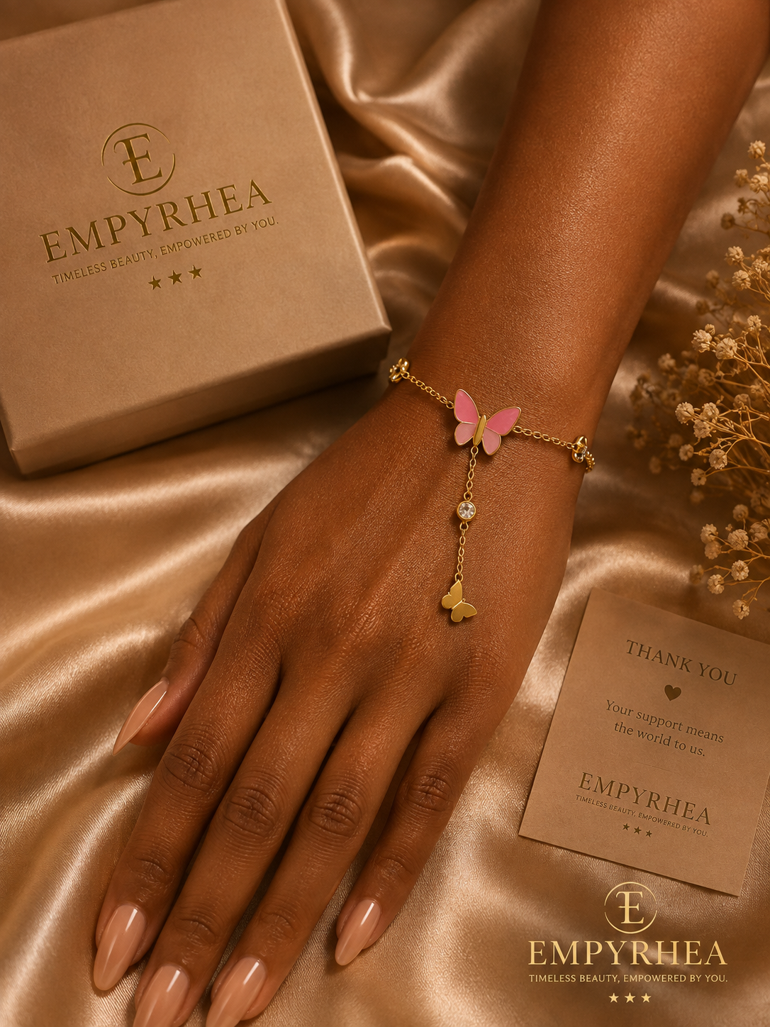 Pink Butterfly Bracelet