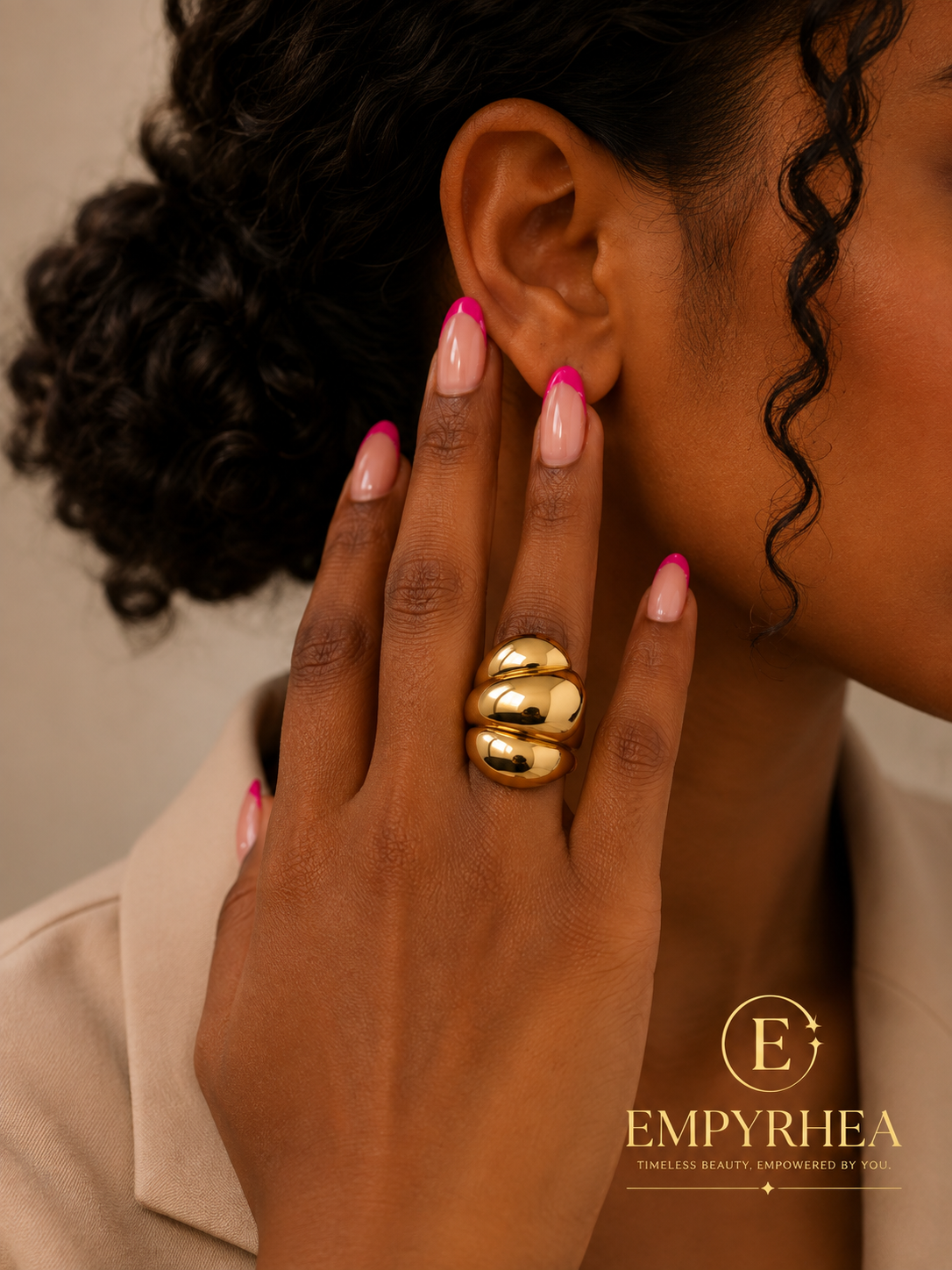 Aurora Triple Dome Ring - Size 7